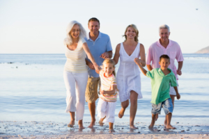 family-at-beach