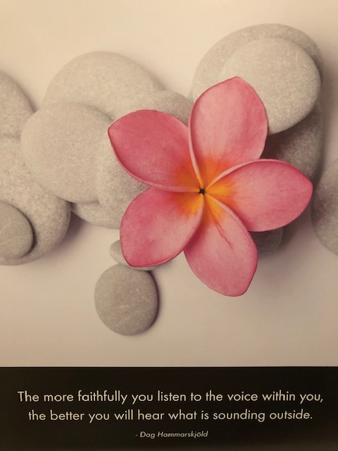 Pink Flower with quote