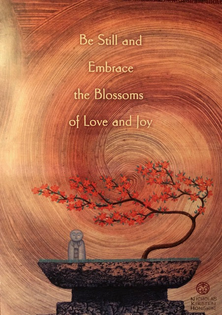 Be still and embrace the blossoms of love and joy image